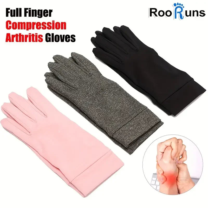 1 Pair Full Finger Pressure Health Cotton Gloves,Health Rehabilitation Training,Cycling Gloves