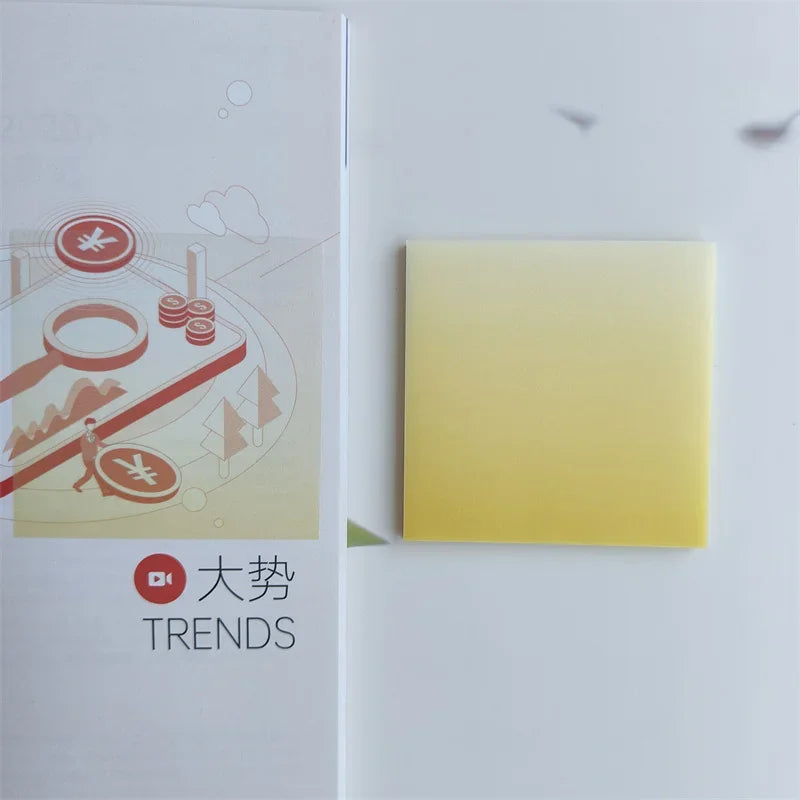 50 Sheets Creative Transparent PET Waterproof Sticky Note Pads Notepads Posits for School Stationery Office Supplies