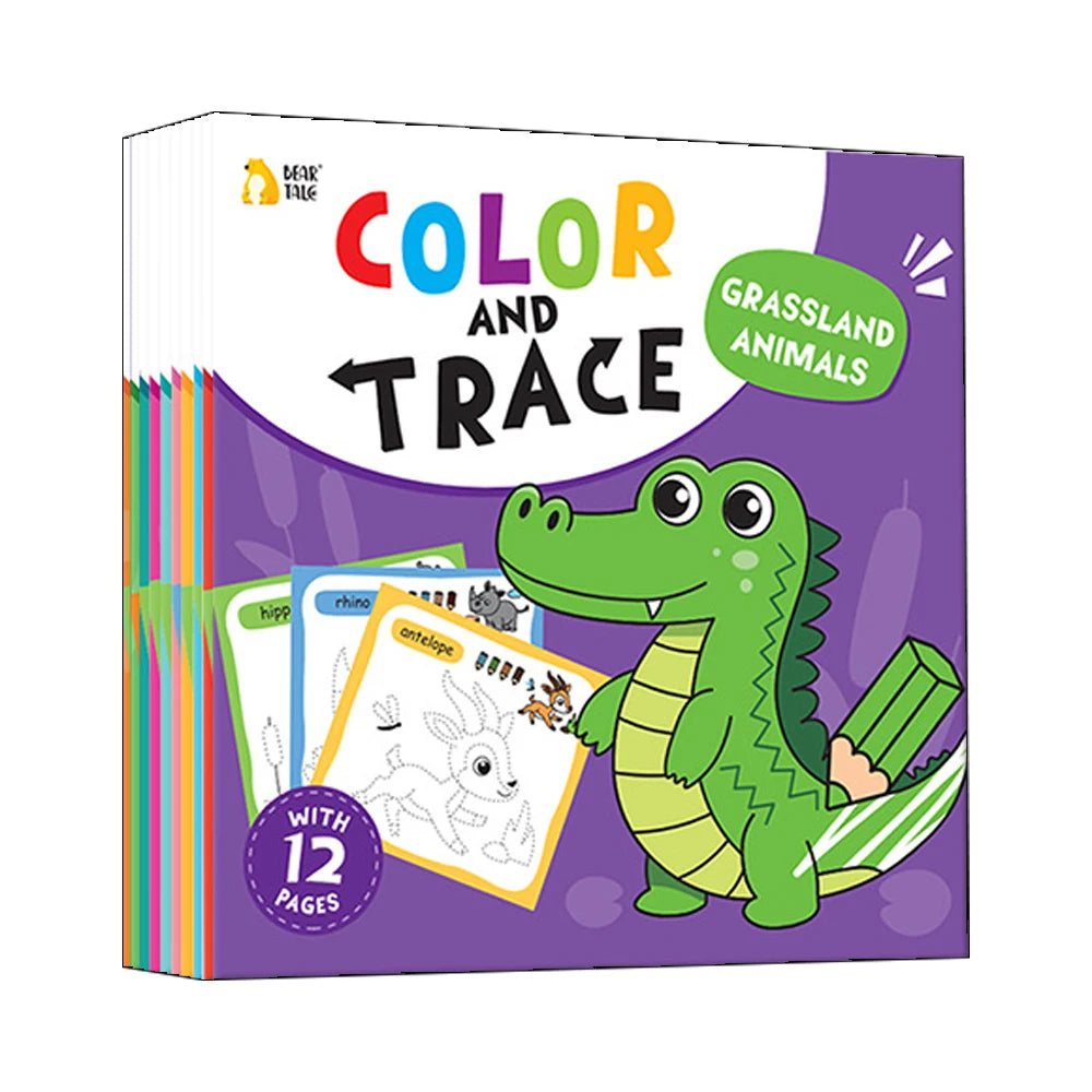 Children's Coloring Book for 3-6 Years Old, Suitable for Boys/Girls in Early Childhood Education Coloring Book (Set of 10 Books)