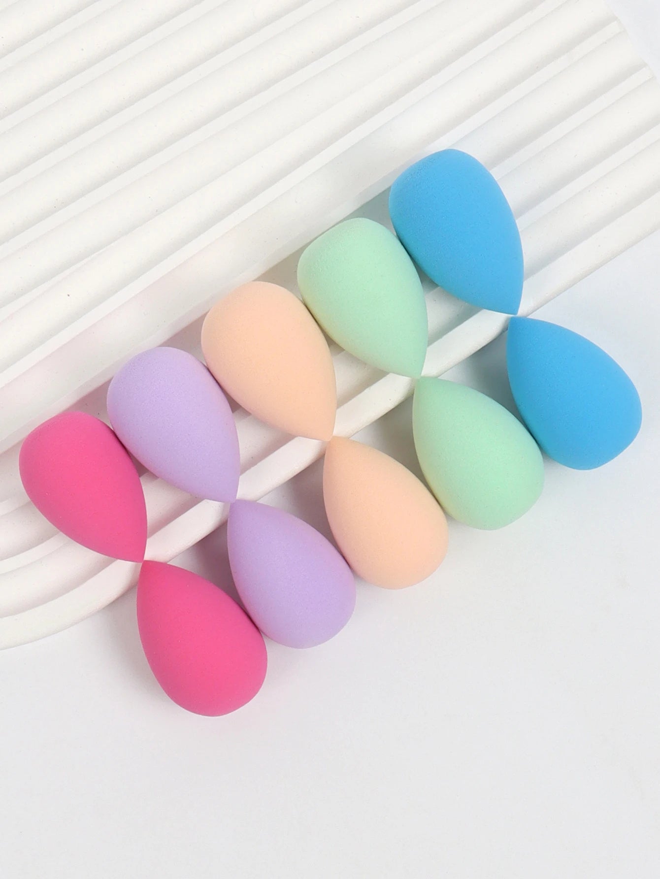 10 件 Mini Makeup Sponge Powder Puff Beauty Sponge for Makeup Concealer Liquid Foundation Face Cosmetic Puff Make up Sponge