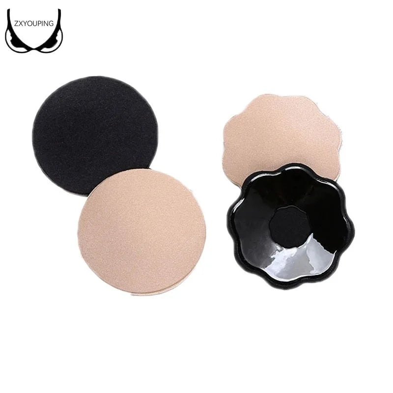 5Pairs Adhesive Bras Pads Silicone Nipple Cover Padding Reusable Invisible Lift Up Bra Petals Nipple StickersBreast Petals