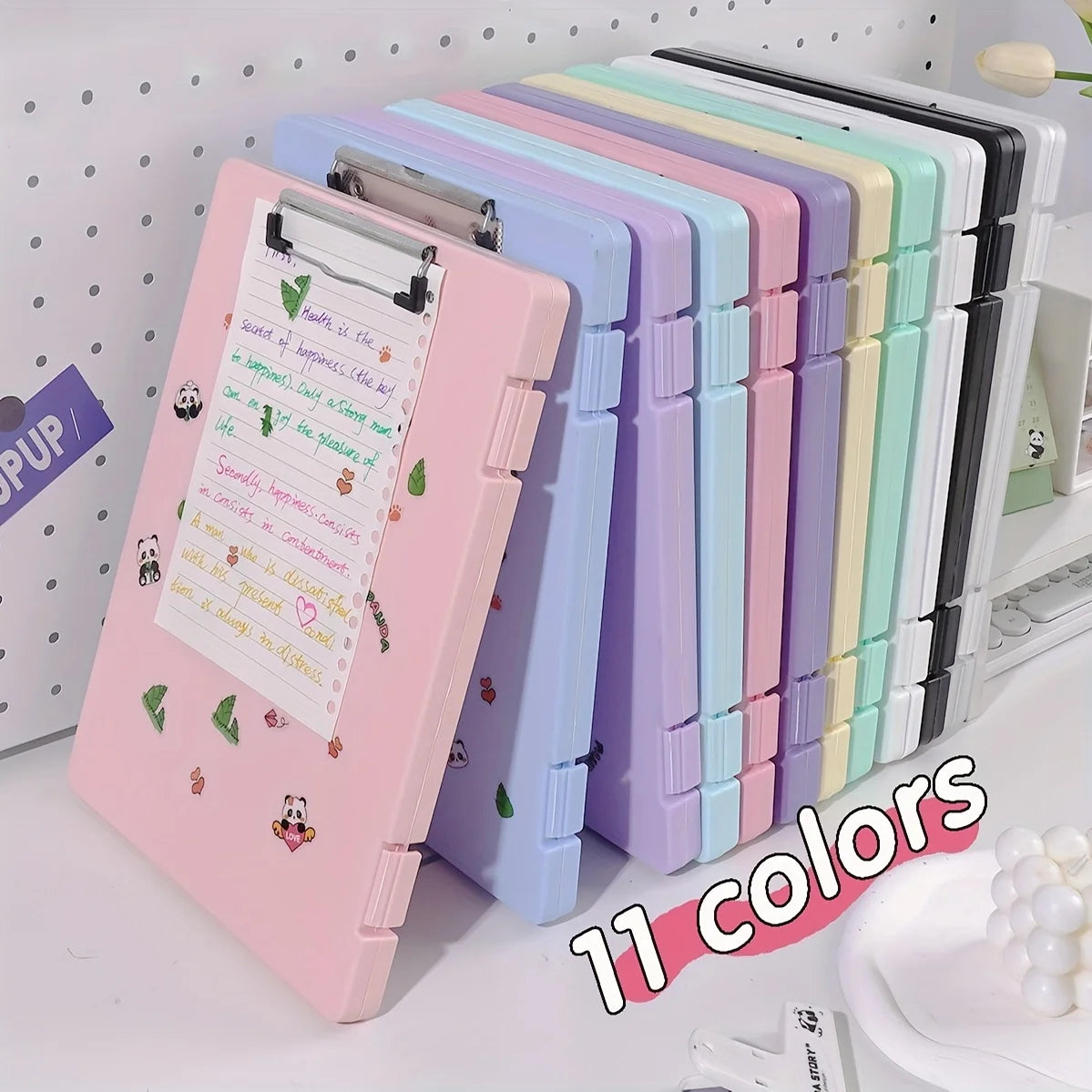 An A4 Pp Writing Pad With Storage Function, Multi-functional Document Office Supplies, Students Sorting Tools, Send Cute Sticker