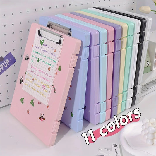 An A4 Pp Writing Pad With Storage Function, Multi-functional Document Office Supplies, Students Sorting Tools, Send Cute Sticker