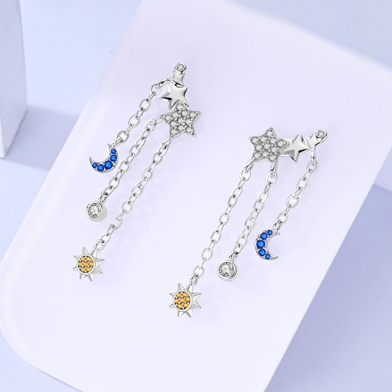New In Earrings 925 Sterling Silver Butterfly Tulip Hoop Earrings Ear Studs Zircon Making Jewelry For Women Girl Party Gifts