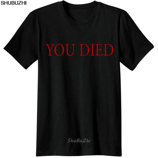 dark souls Gaming T Shirt video game Men T-Shirt souls you died Novelty funny Casual from software dark souls 3 T-Shirts sbz3271