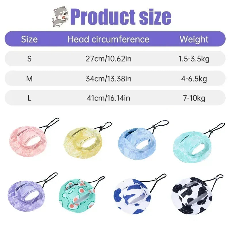 Pet Hat with Ear Holes Sunscreen Baseball Cap for Large Medium Small Dogs Cap Sun Hat for Cat Outdoor Hiking Hat Pet Products