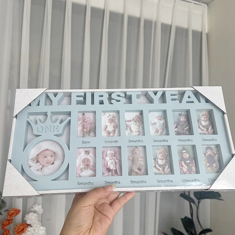 Baby Month Milestone Frame, Hanging or Standing, Newborn Photo Prop, 1st Birthday Party Decor, Gift & Self-Use