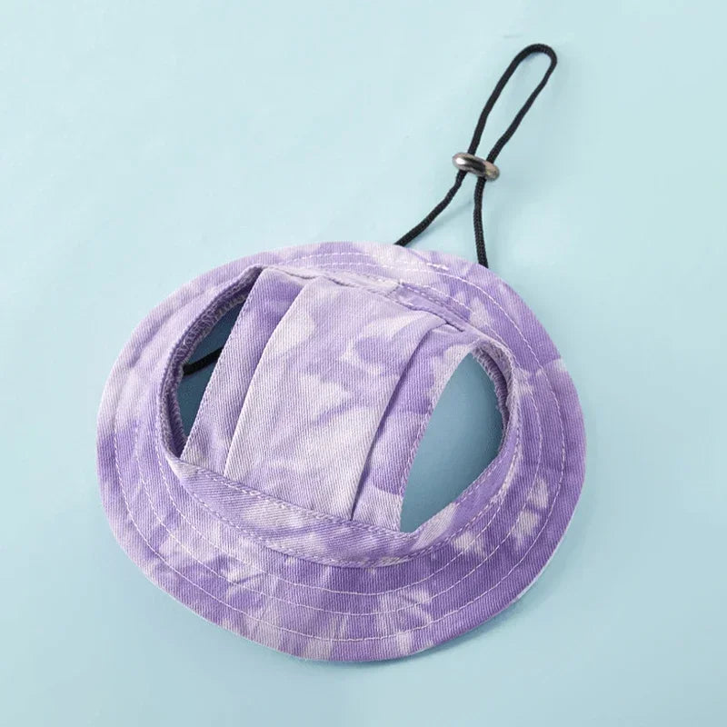 Pet Hat With Ear Holes Summer Outdoor Cute Dog Cat Hat Colorful Adjustable Baseball Cap For Small Medium Dogs Cats Pet Supplies
