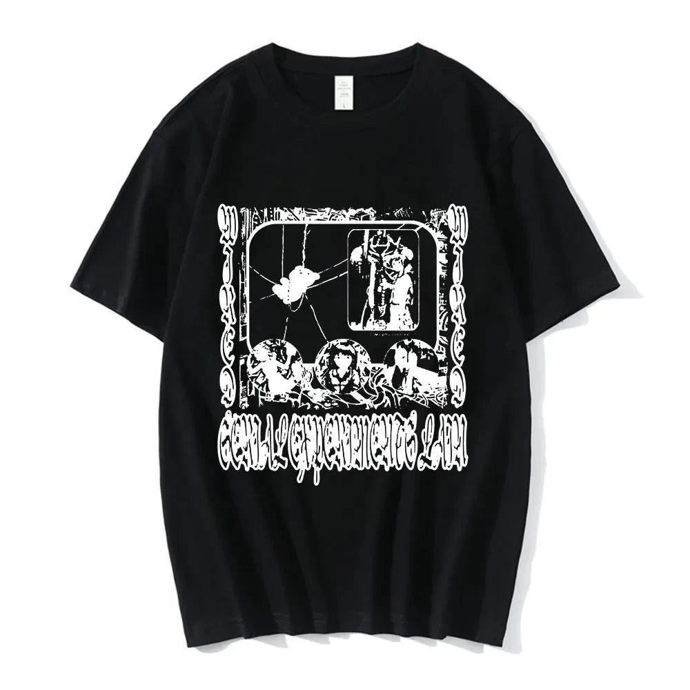 Anime Serial Experiments Lain T-Shirt Men Women Graphic T Shirts Unisex Iwakura Manga Girl Sci Fi Short Sleeve Tee Tops 62463