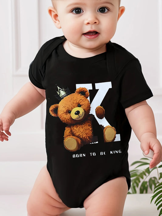 Newborn Baby Boy Cute Bear Printed Bodysuit One-piece for baby
