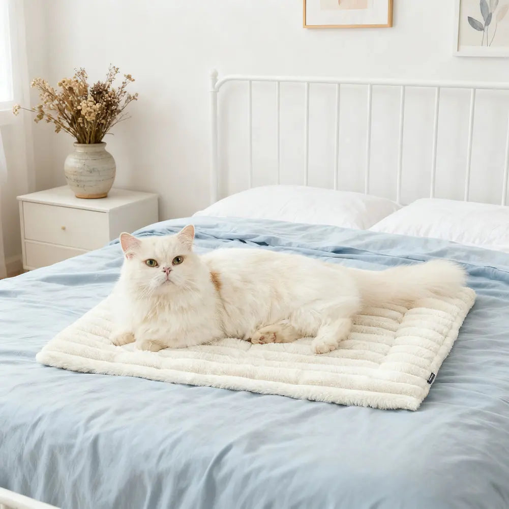 Self-Warming Cat Dog Mat Pet Bed Ultra Soft Fleeces Warm Cozy Comfort Sleeping Mat Universal Machine Washable Pet Furniture