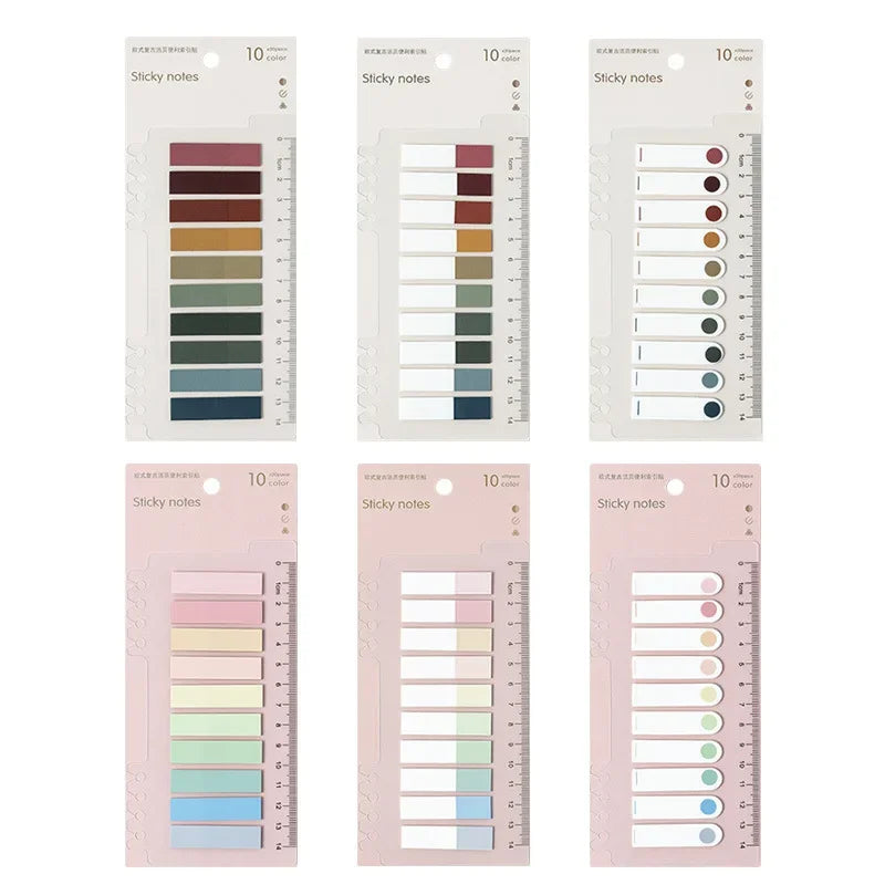 Sticky Notes Stationery Set 200 Sheets Stationery Posted for books it Memo Pad Bookmark Adhesive Notepad Sticky tabs