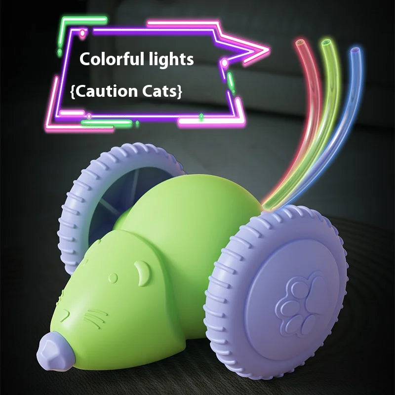 Electric Mouse Car Pet Toys Interactive Cat Toy Rechargeable Automatic Teaser with Intelligent Obstacle Avoidance Pet Products
