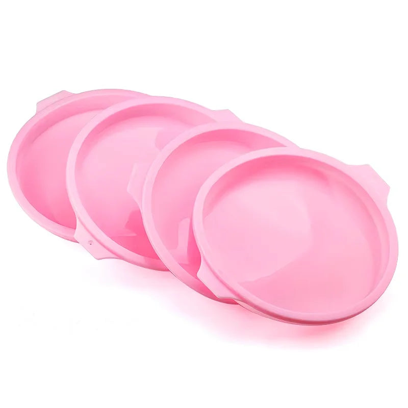 FAIS DU Silicone Cake Pan 4/6/8inch Round Cake Layer Set Silicone Bakeware Mold for Baking Tools Rainbow Cake and Mousse