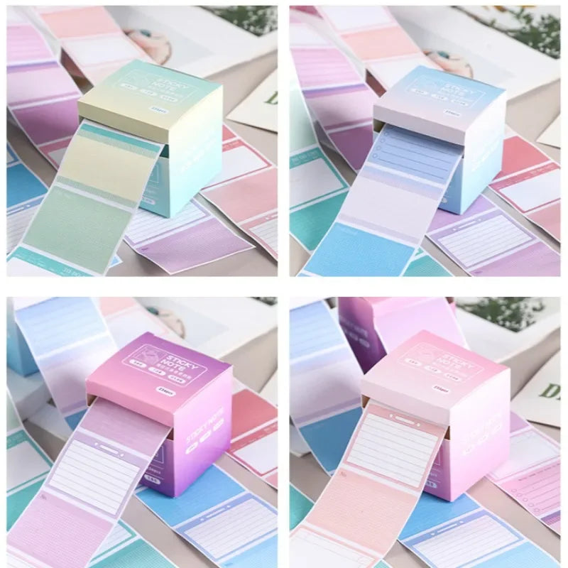 256 Sheets Pull-out Color Sticky Notes Pads Posits Stationery Paper Stickers Posted It Memo Notepad Notebook Message Sticker