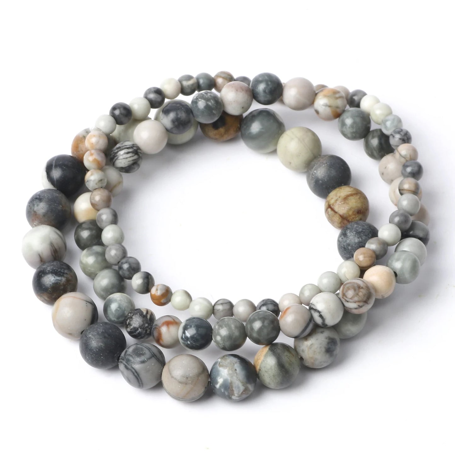 4 6 8mm Natural Stone Beaded Bracelet Agate Jade Beads Charm Elastic Bracelets for Women Men Jewelry Handmade Yoga Trendy Bangle