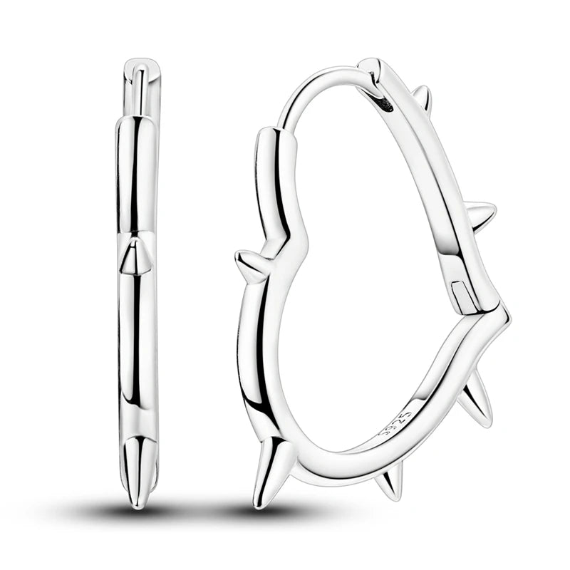 New In Earrings 925 Sterling Silver Butterfly Tulip Hoop Earrings Ear Studs Zircon Making Jewelry For Women Girl Party Gifts