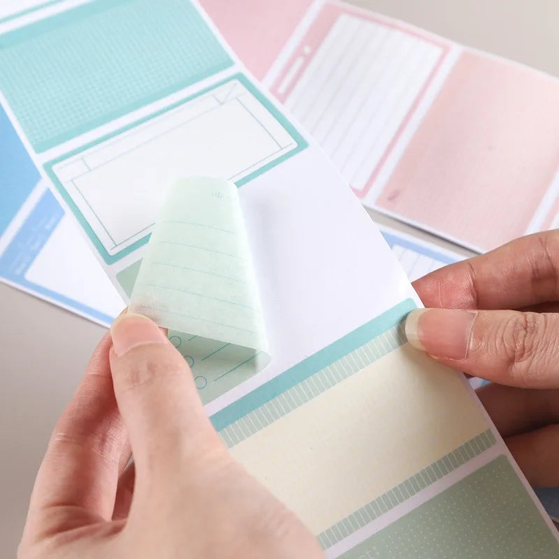 256 Sheets Pull-out Color Sticky Notes Pads Posits Stationery Paper Stickers Posted It Memo Notepad Notebook Message Sticker
