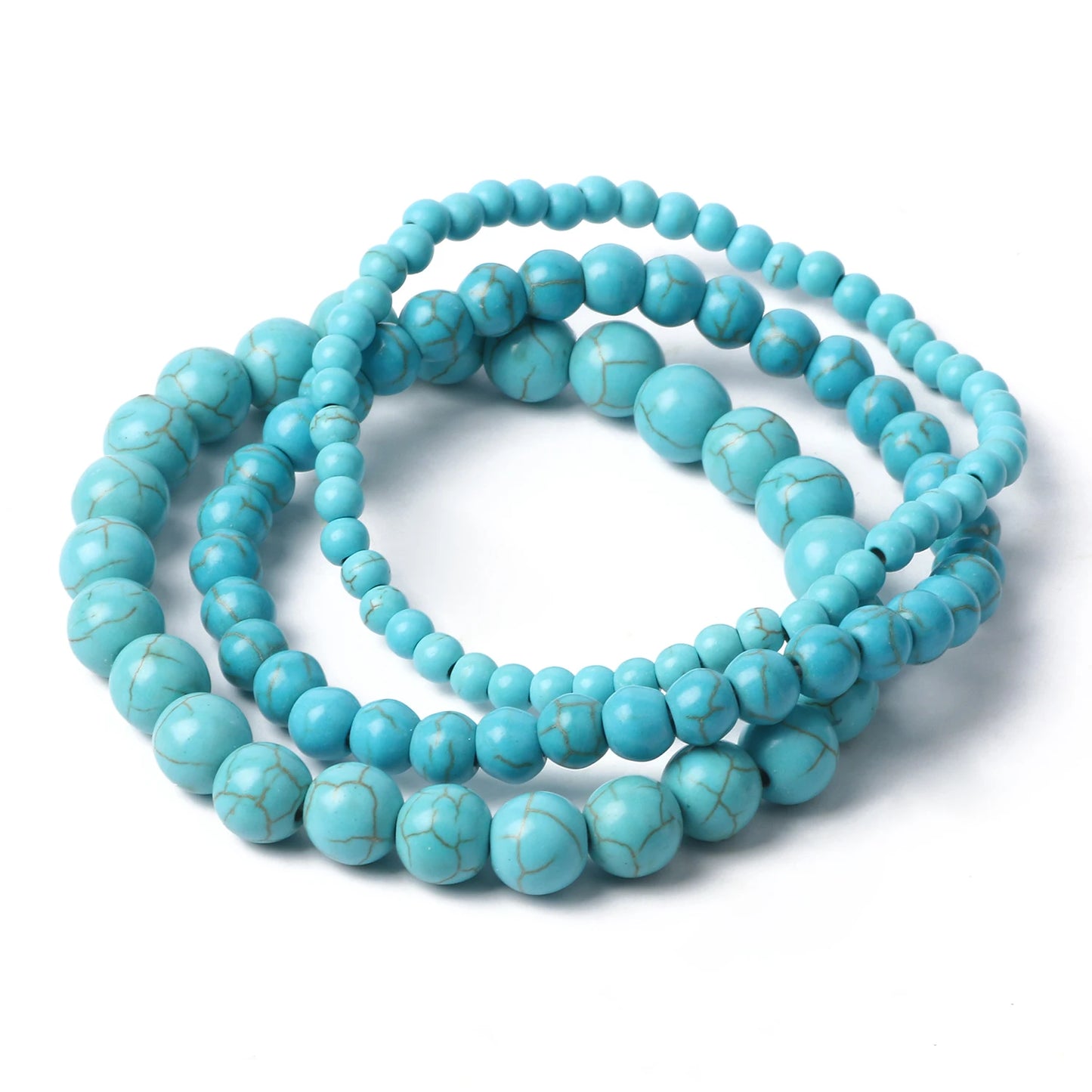 4 6 8mm Natural Stone Beaded Bracelet Agate Jade Beads Charm Elastic Bracelets for Women Men Jewelry Handmade Yoga Trendy Bangle