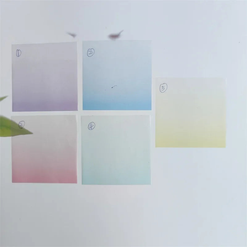 50 Sheets Creative Transparent PET Waterproof Sticky Note Pads Notepads Posits for School Stationery Office Supplies