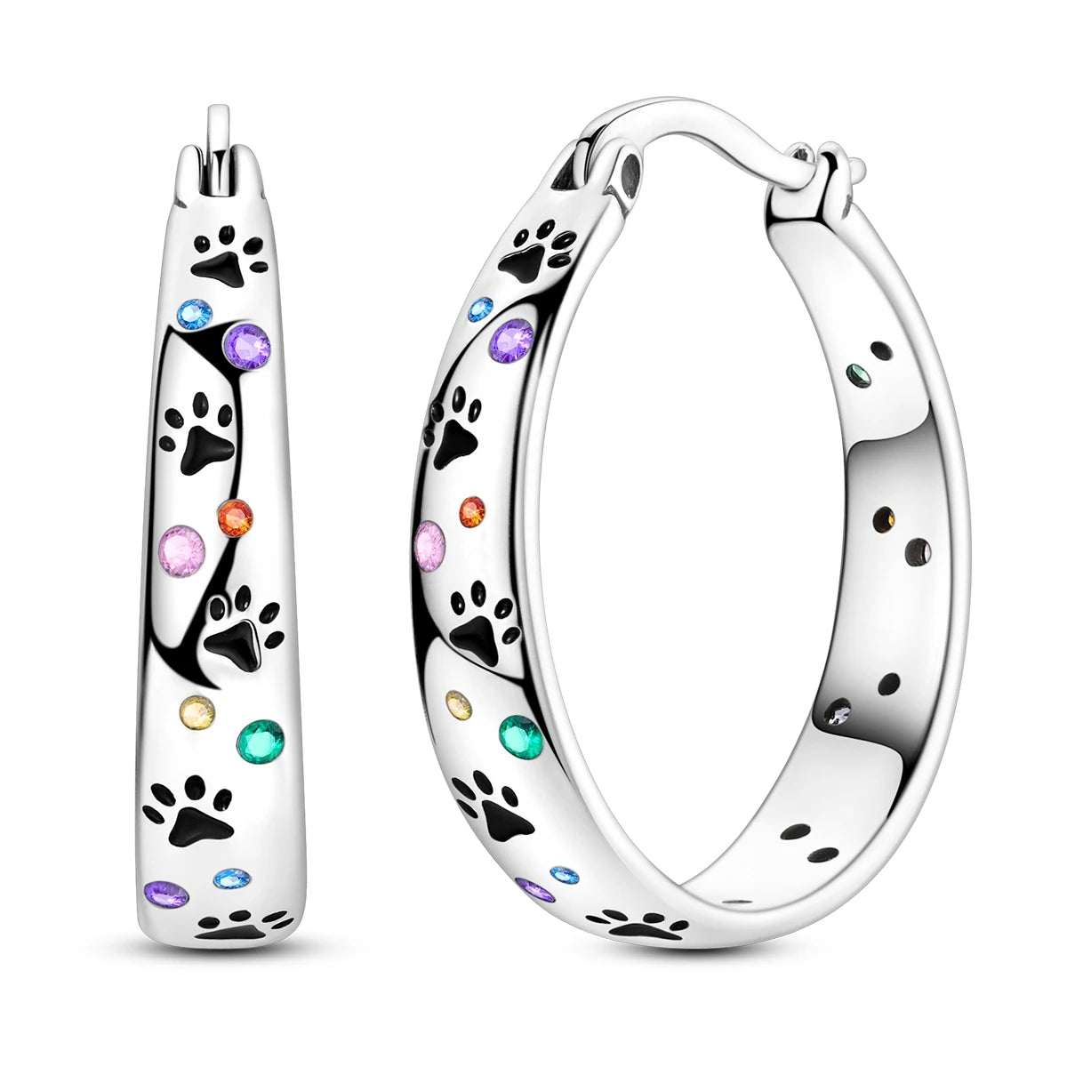 New In Earrings 925 Sterling Silver Butterfly Tulip Hoop Earrings Ear Studs Zircon Making Jewelry For Women Girl Party Gifts