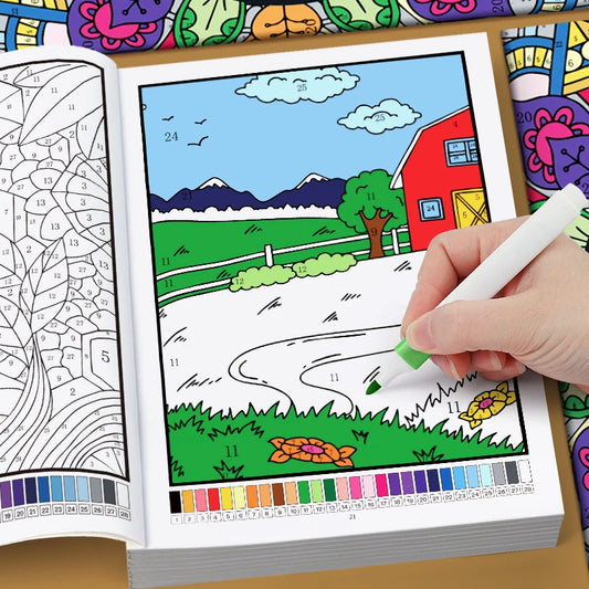 Digital Coloring Books for Adults and Children, 32 Different Themes, Including Various Animal, Floral, and Landscape Detail Patterns, Relaxing Coloring Books, Creative Art Drawing Pads, Suitable as Gifts for Artists and Begin