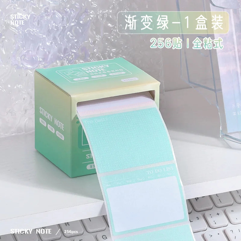 256 Sheets Pull-out Color Sticky Notes Pads Posits Stationery Paper Stickers Posted It Memo Notepad Notebook Message Sticker