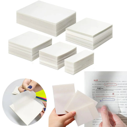 2/3Pads (50sheets/Pad) PET Transparent Sticky Notes Perspective Waterproof Clear Memo Stationery School Office Supplies