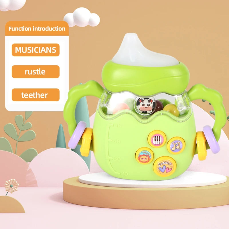 Baby bottle rattle jigsaw puzzle toy, suitable for early education. Cute baby toy. Bottle nipple. Children's Day gift. Baby-frie