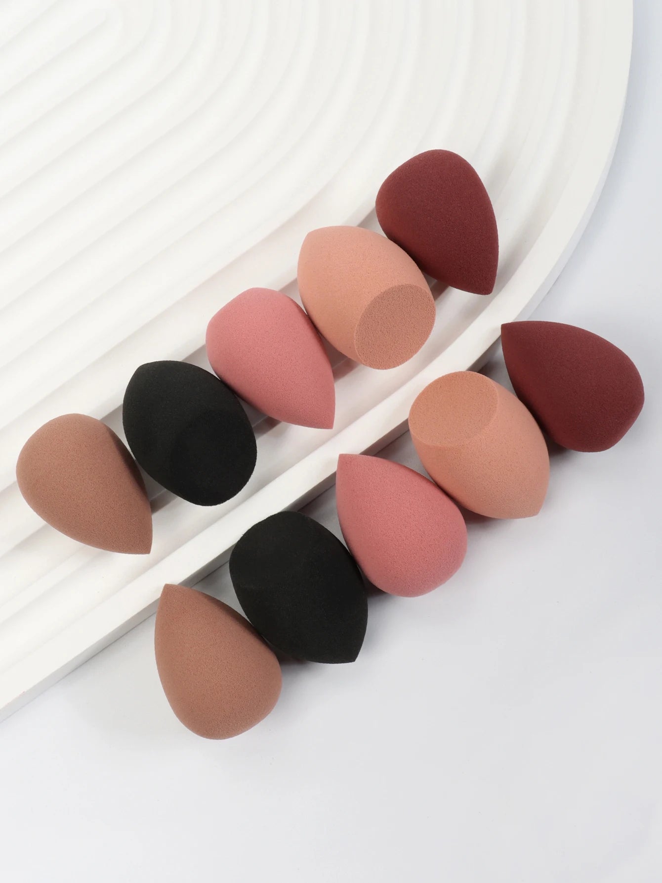 10 件 Mini Makeup Sponge Powder Puff Beauty Sponge for Makeup Concealer Liquid Foundation Face Cosmetic Puff Make up Sponge