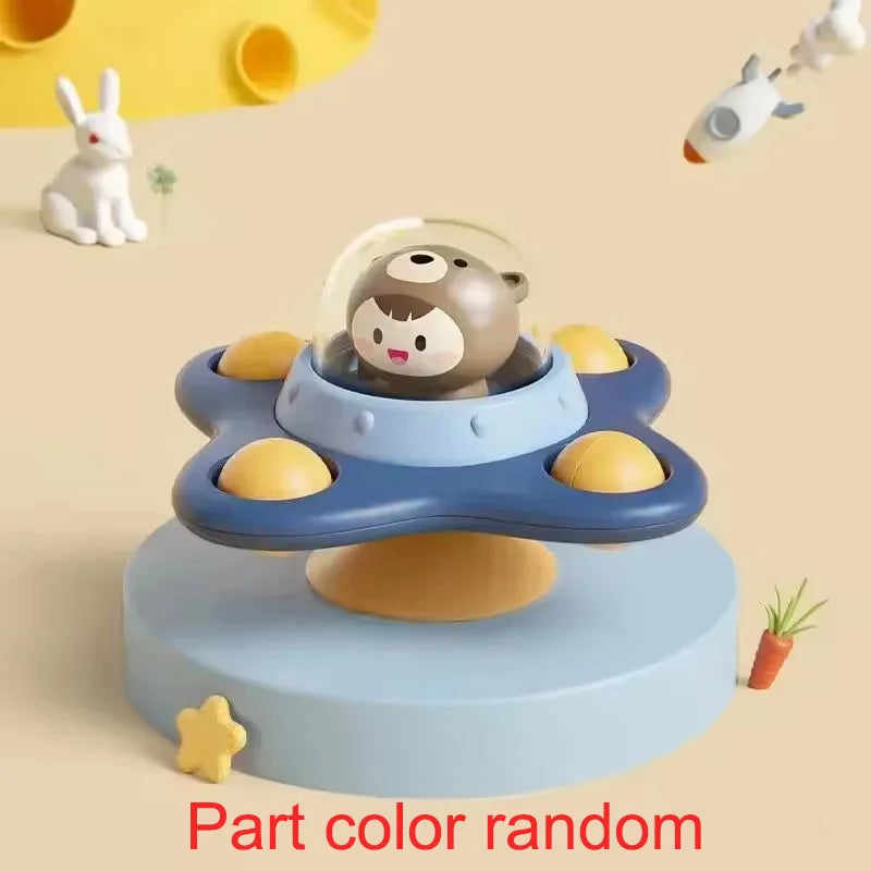 Baby Soothe Toy Cartoon Airplane Soothe Baby Artifact Baby Bath Fun Sucker Spinner Early Education Table Games