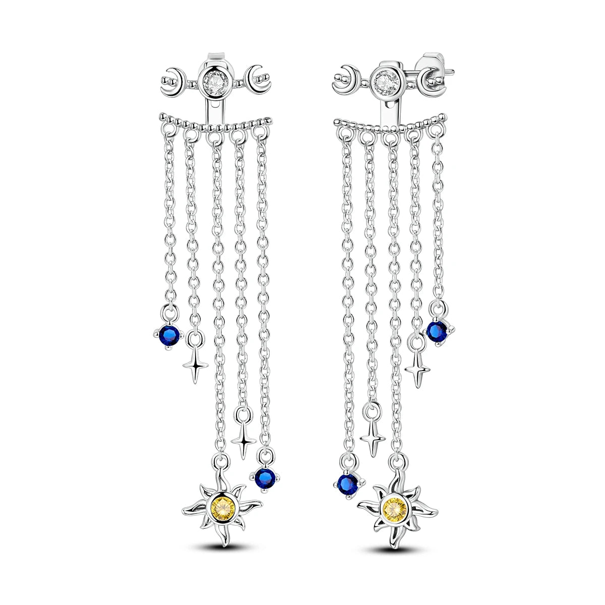 New In Earrings 925 Sterling Silver Butterfly Tulip Hoop Earrings Ear Studs Zircon Making Jewelry For Women Girl Party Gifts