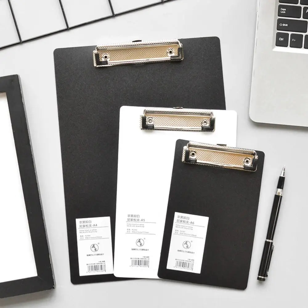 Writing Sheet Pad A4 A5 A6 File Folder Document Folder Writing Tablet Paper Organizer Writing Pad Black White Writing Clipboard