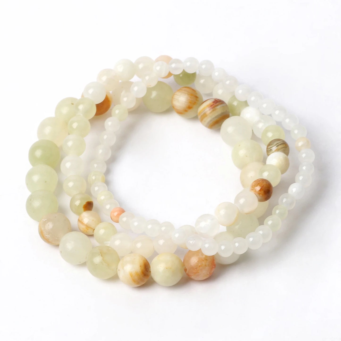 4 6 8mm Natural Stone Beaded Bracelet Agate Jade Beads Charm Elastic Bracelets for Women Men Jewelry Handmade Yoga Trendy Bangle